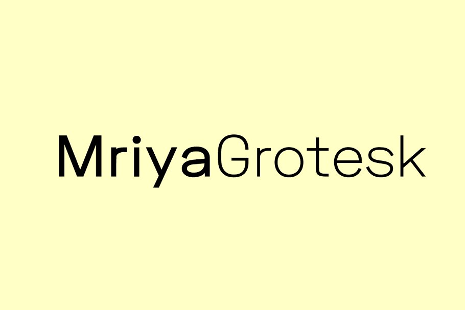 Ejemplo de fuente Mriya Grotesk #1